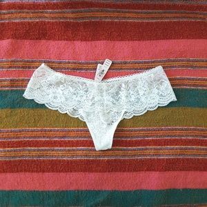 Victoria's Secret White Lace Hipster Thong